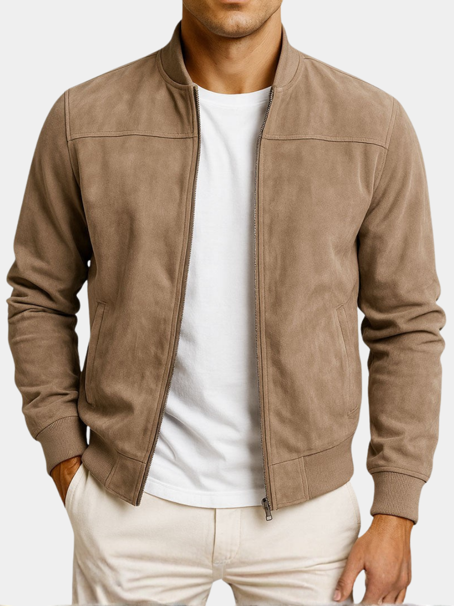 Veste Homme en Cuir Suédé – Élégance Intemporelle et Style Raffiné