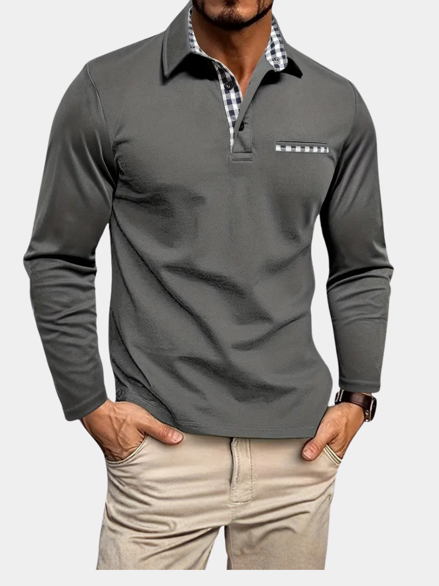 Polo Homme à Manches Longues – Élégance, Confort et Style Assuré
