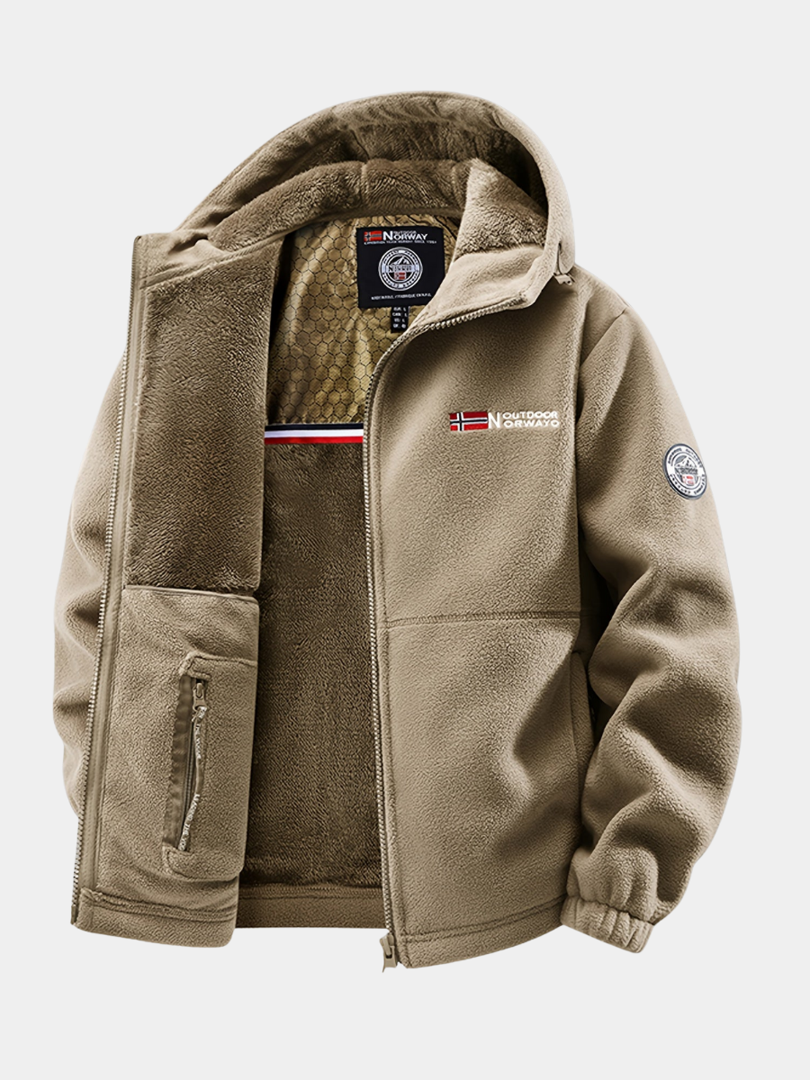Veste d’Hiver Chaude pour Homme avec Doublure Polaire – Coupe-Vent et Déperlante