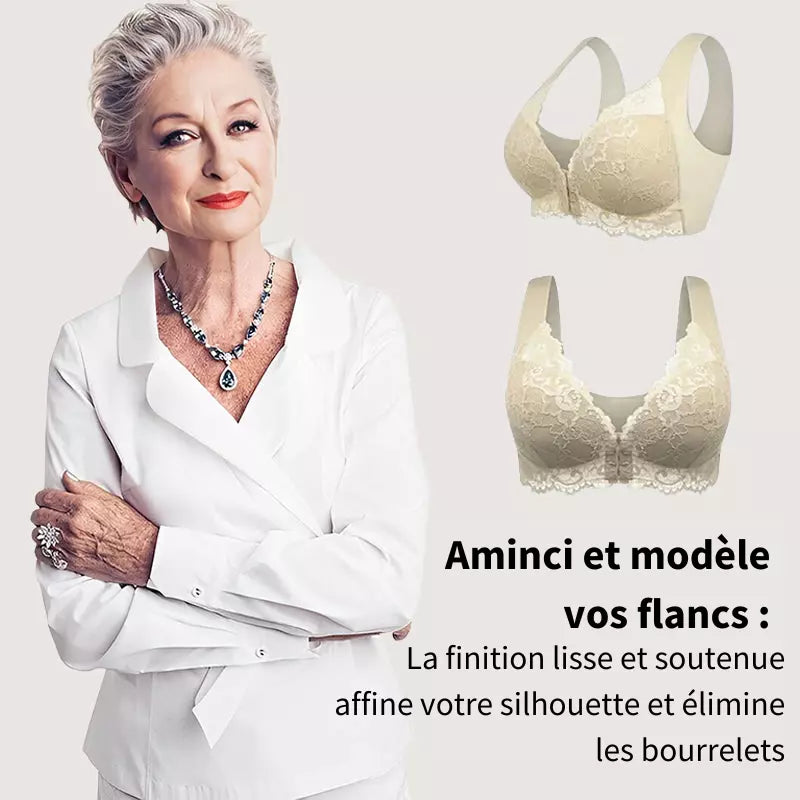Soutien-gorge sans fil à fermeture frontale – Confort respirant et maintien