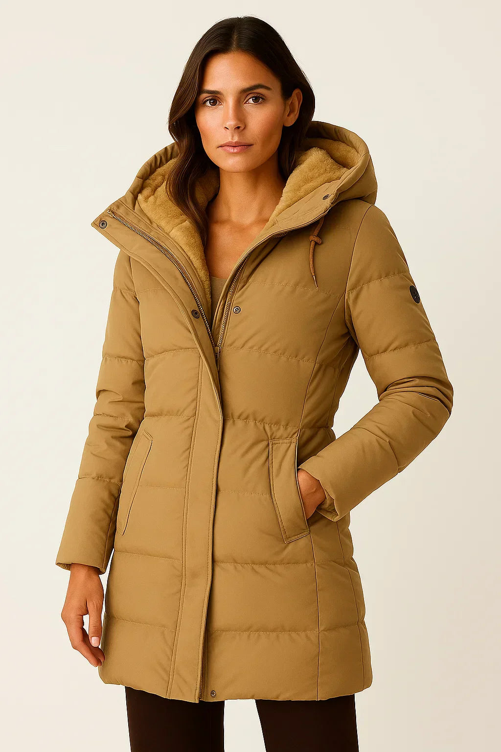 Manteau long matelassé femme – doudoune chaude et légère pour l’hiver