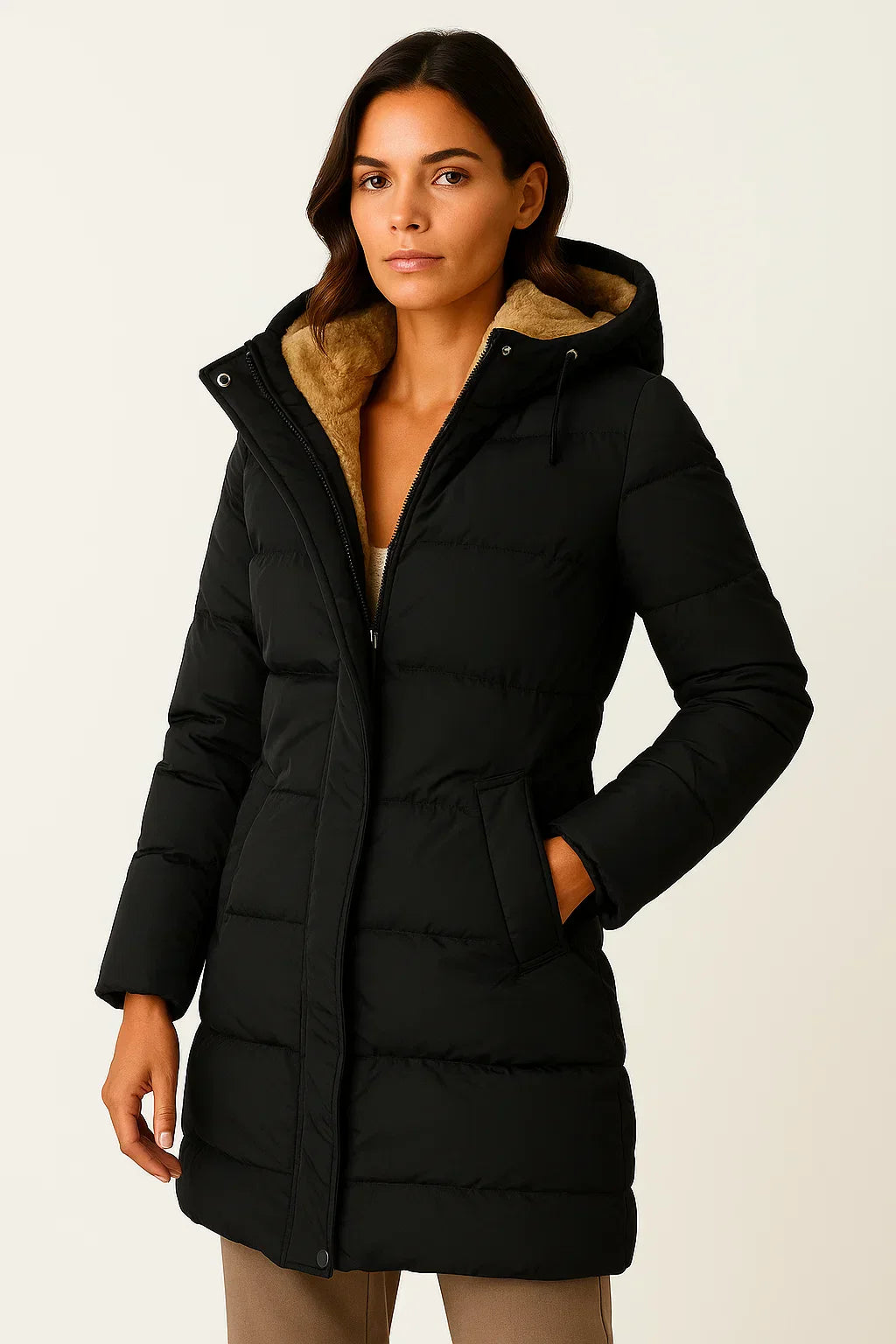 Manteau long matelassé femme – doudoune chaude et légère pour l’hiver