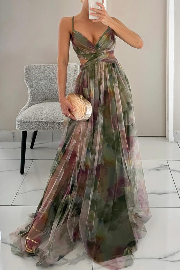 Robe Maxi Florale Fluide pour Femme Coupe Élégante en Tissu Léger