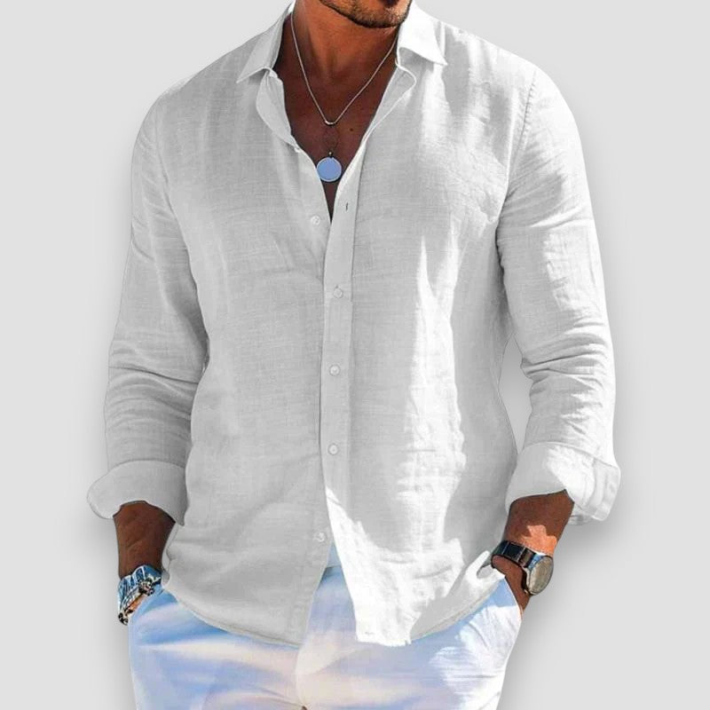 Chemise homme légère en coton-polyester pour l’été