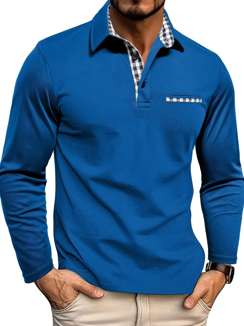 Polo homme manches longues élégant – style intemporel, coupe ajustée et confort premium