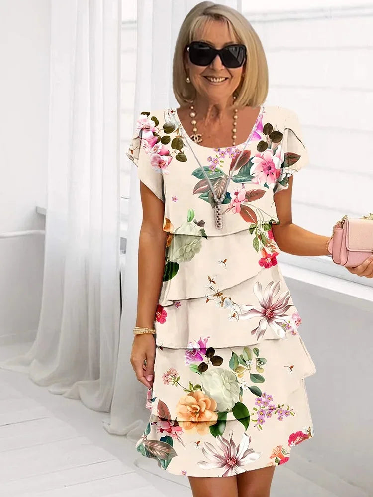 Robe Femme Florale Élégante Coupe Flatteuse
