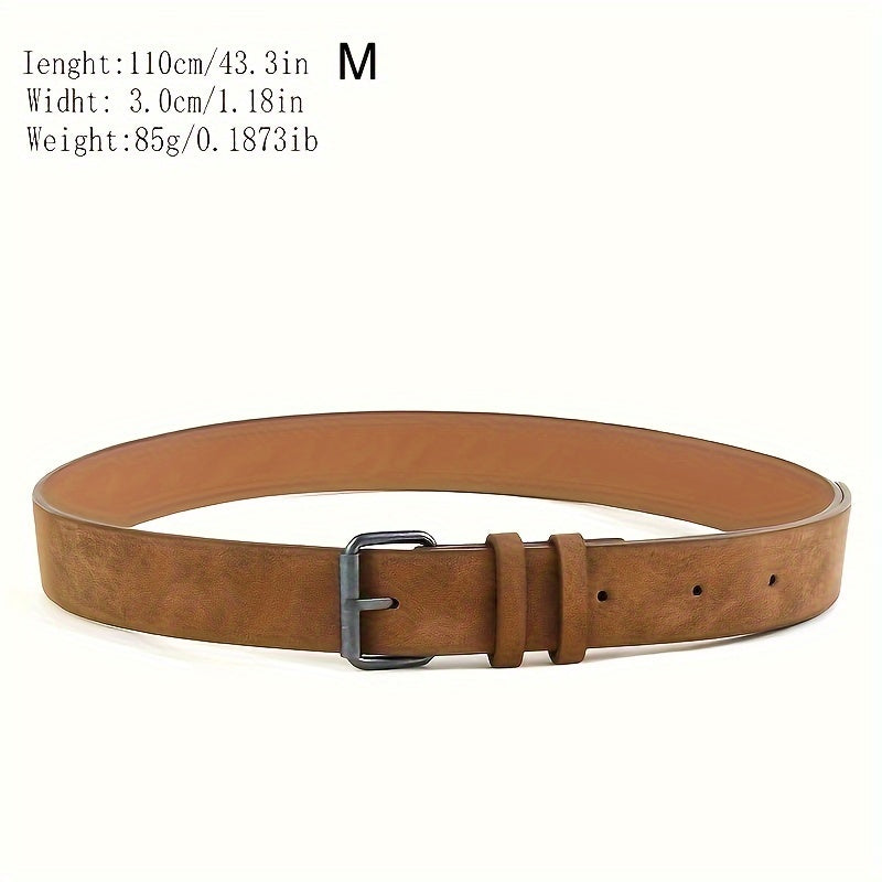 Ceinture mode en cuir PU marron clair pour homme – style rétro
