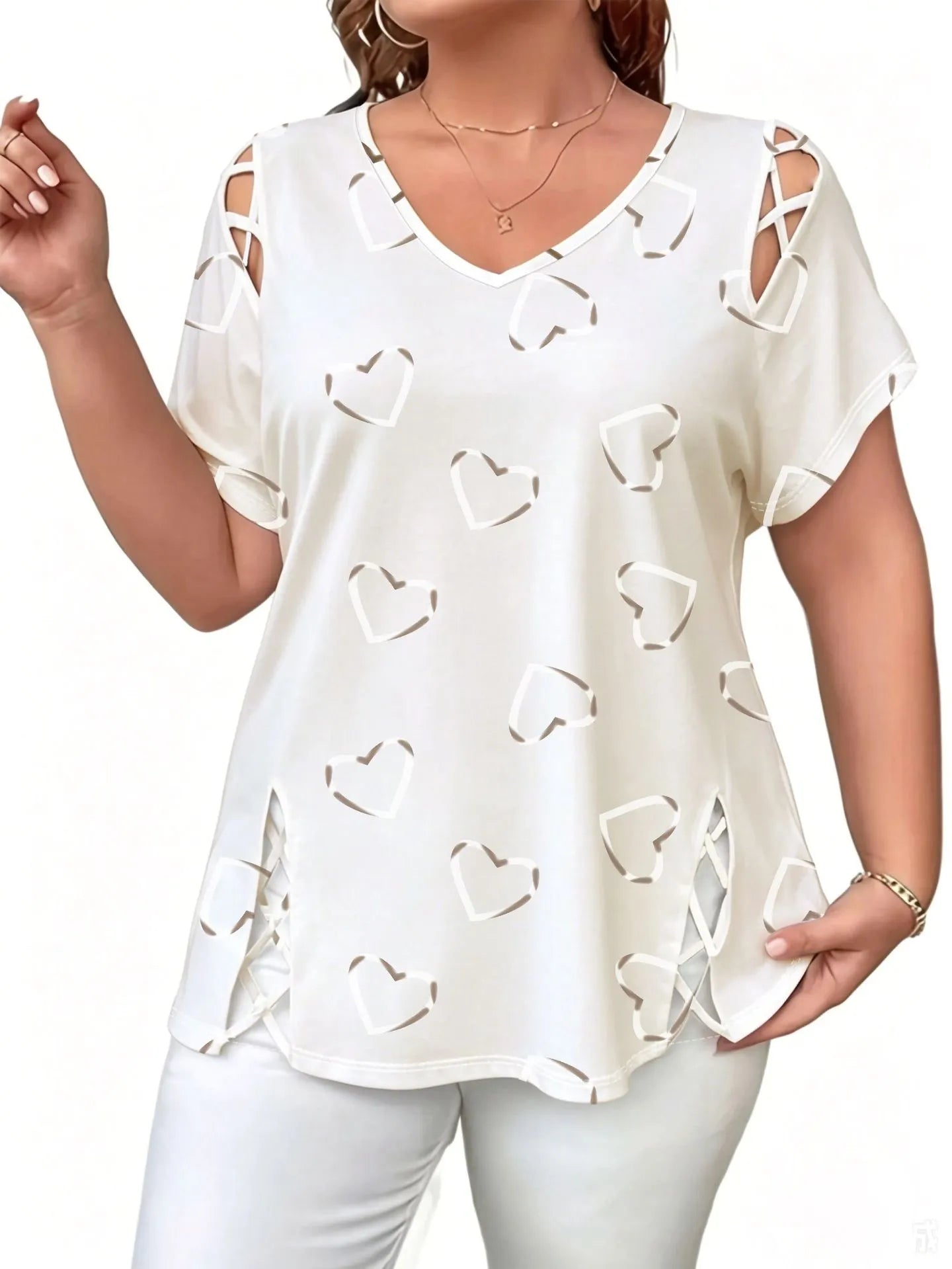 Blouse femme tie-dye avec découpes lacées sur les côtés