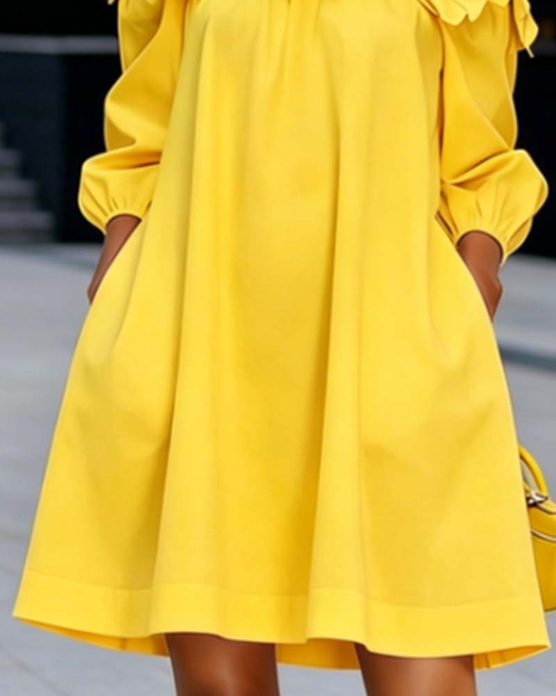 Robe femme épaules dénudées avec fleurs 3D
