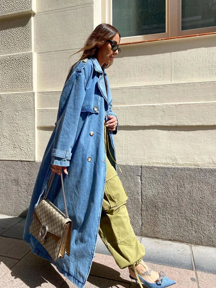 Veste Denim Femme Oversize Coupe Ample Style Urbain Confort Quotidien