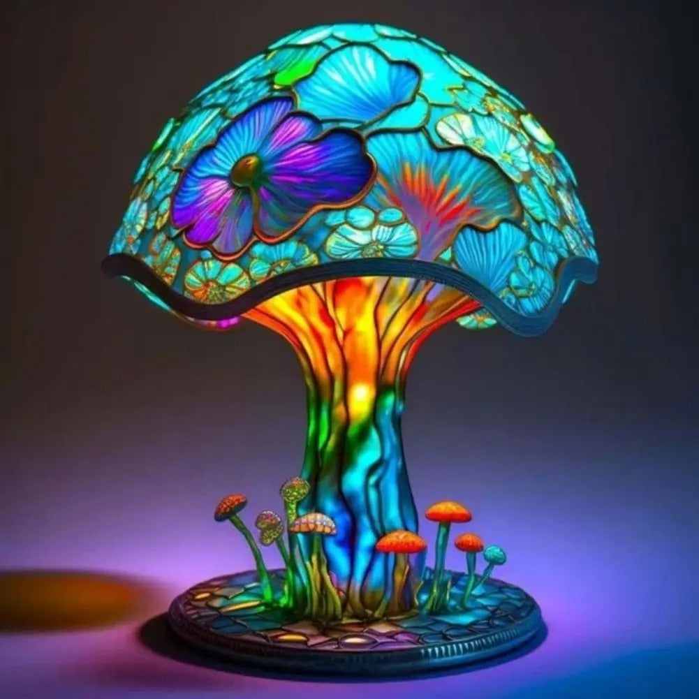 Lampe champignon arc-en-ciel décorative – Lumière douce multicolore, ambiance féerique