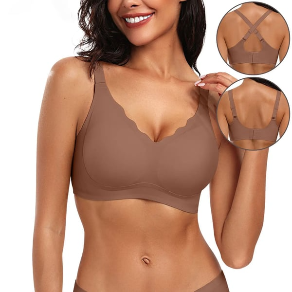 Soutien-gorge sans armatures à bords festonnés – Confort doux et maintien naturel