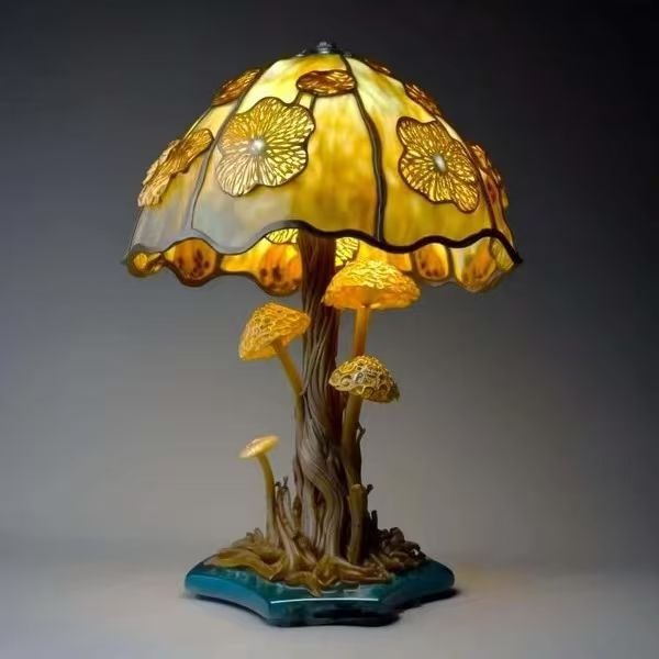 Lampe veilleuse champignon décorative – Lumière chaude douce, ambiance féerique