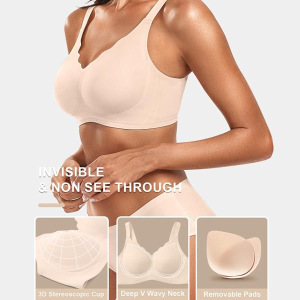 Soutien-gorge sans armatures à bords festonnés – Confort doux et maintien naturel
