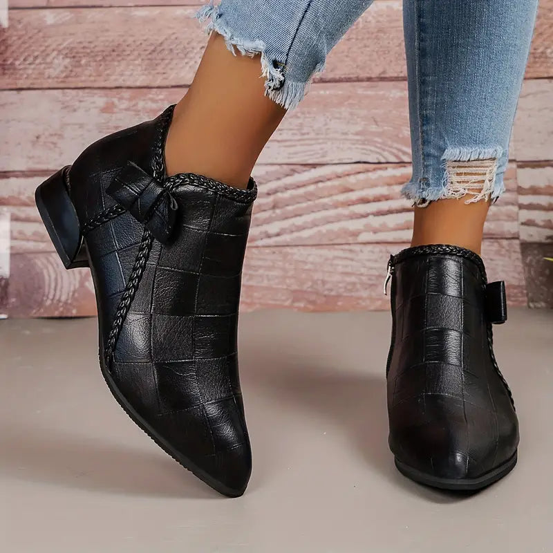 Bottines Femme à Talon Bas Élégantes