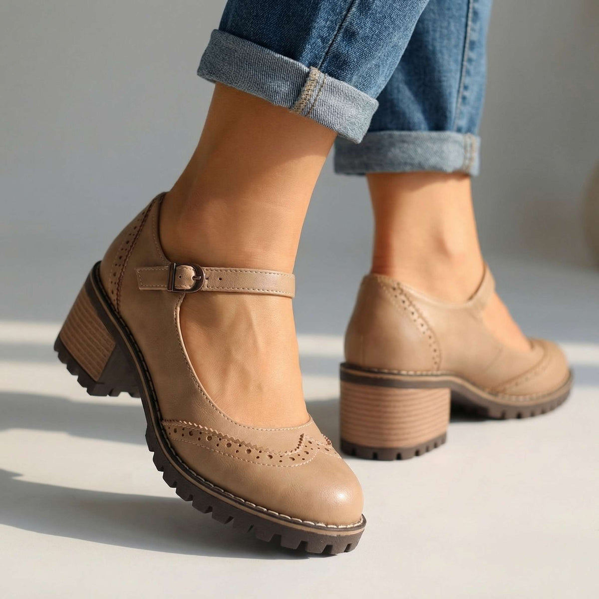 Chaussures Mary Jane femme à talon confortable