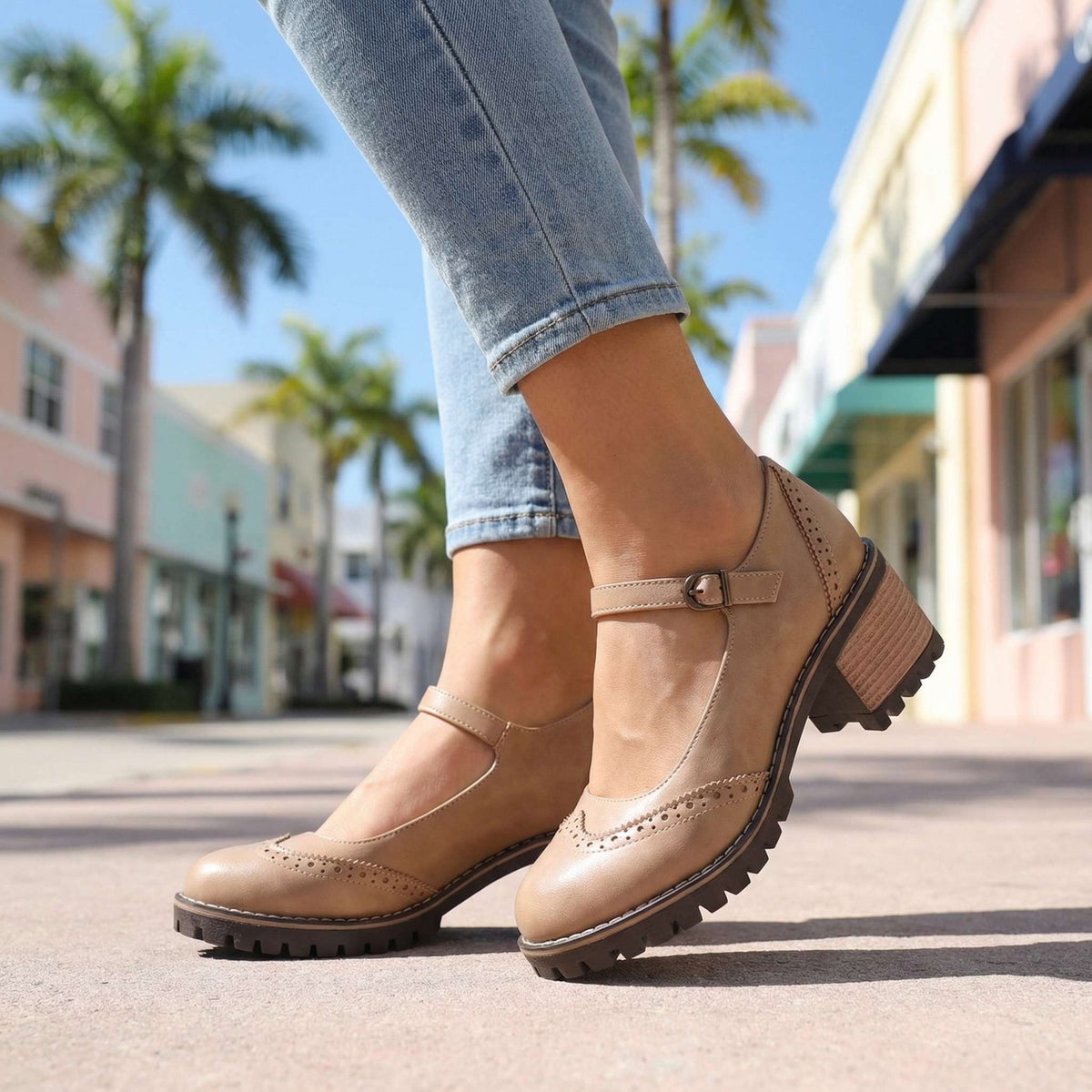 Chaussures Mary Jane femme à talon confortable