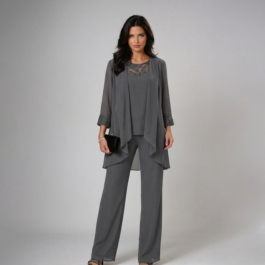 Ensemble Pantalon Trois Pièces Élégant pour Femmes