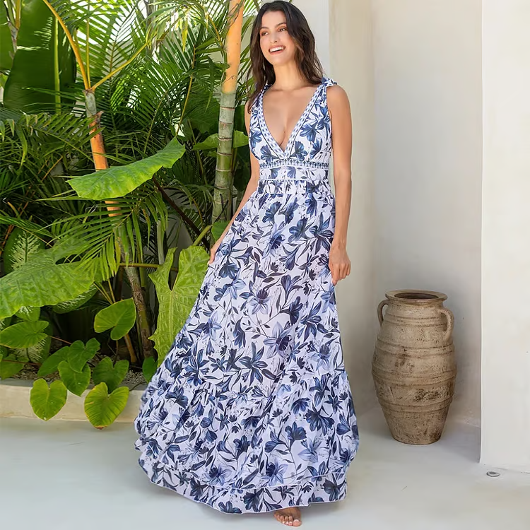 Ensemble Femme Maillot Une Pièce Et Jupe Tissu Léger Usage Estival