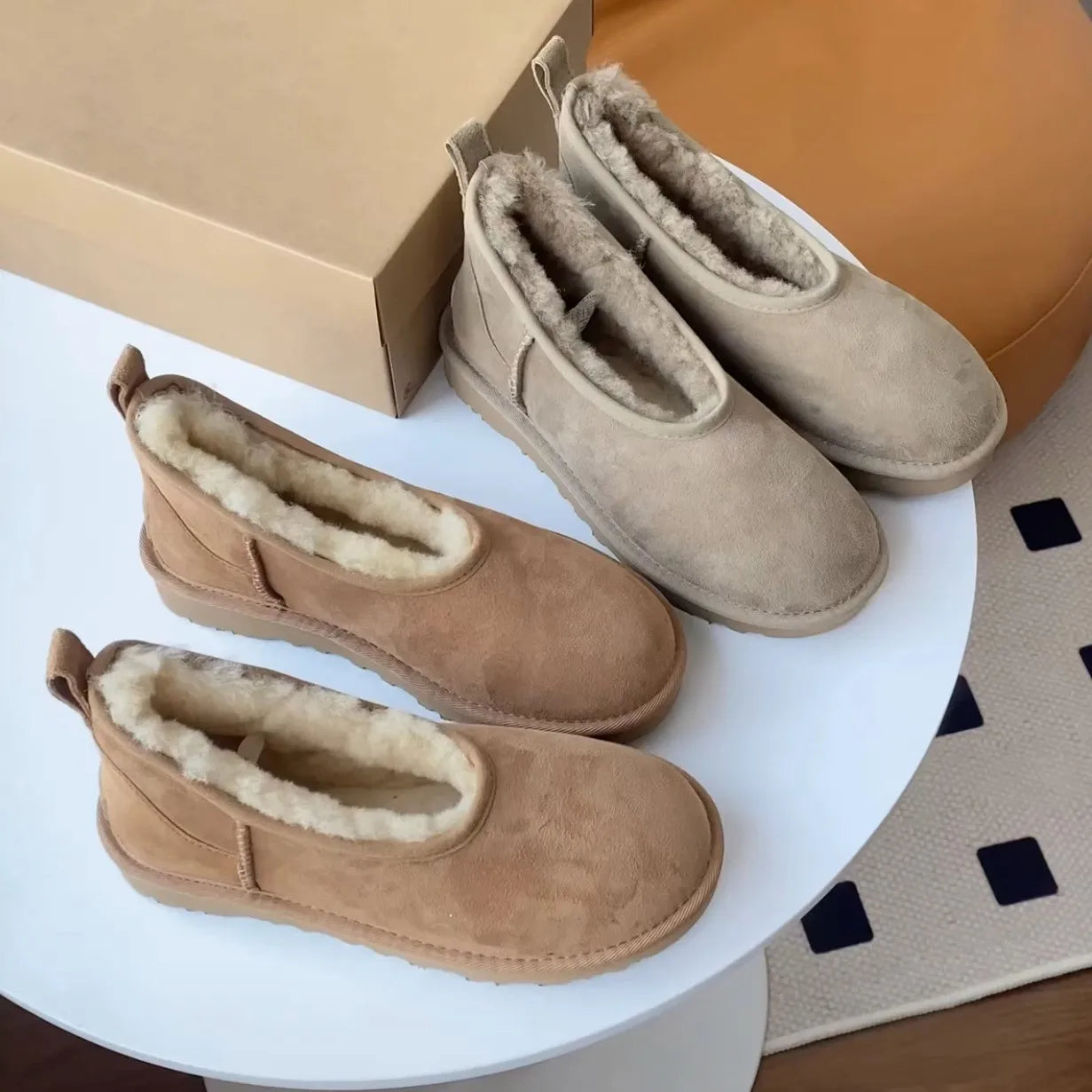 Chaussures Femme Doublure Imitation Fourrure Coupe Fermée Usage Hivernal