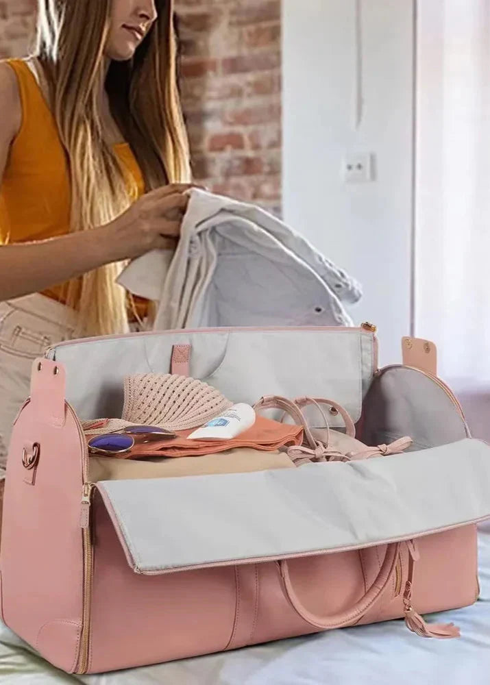 Sac de voyage transformable avec porte-vêtements intégré – Élégant, spacieux et pratique
