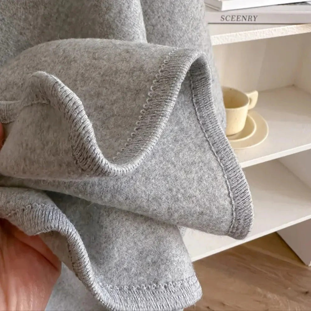 Écharpe poncho femme en laine douce – accessoire élégant, chaud et polyvalent toutes saisons