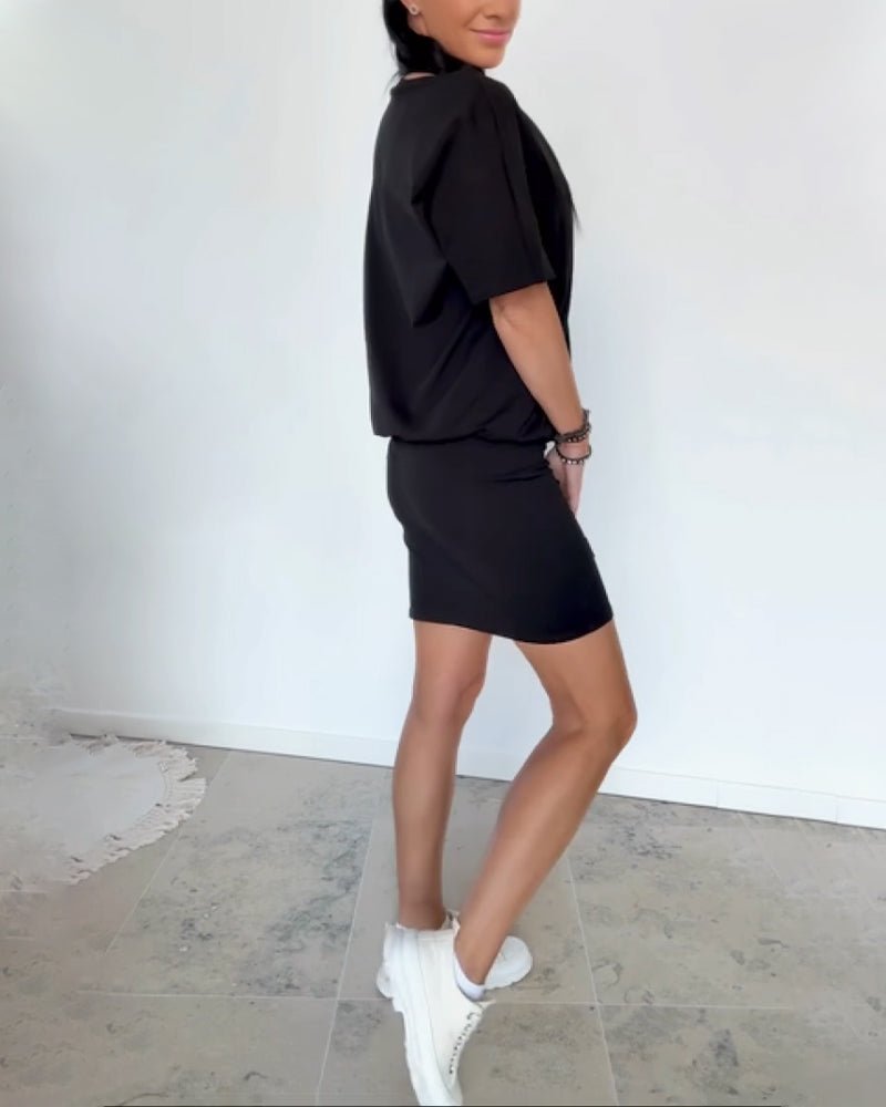 Robe courte femme stretch style casual chic