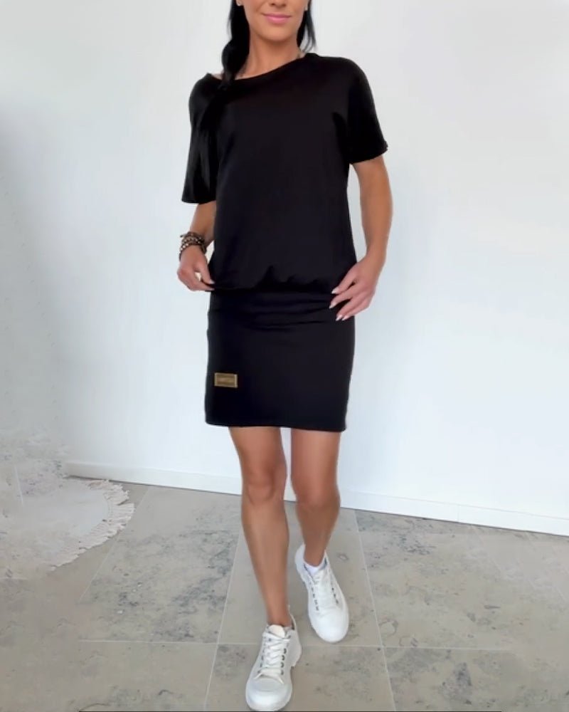 Robe courte femme stretch style casual chic