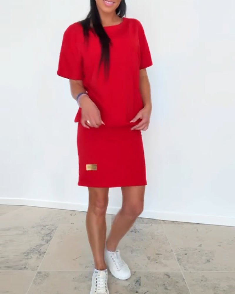 Robe courte femme stretch style casual chic