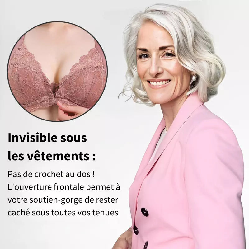 Soutien-gorge sans fil à fermeture frontale – Confort respirant et maintien