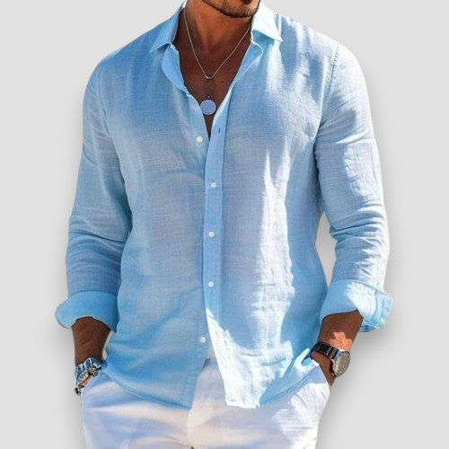 Chemise homme légère en coton-polyester pour l’été