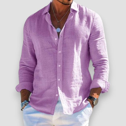 Chemise homme légère en coton-polyester pour l’été