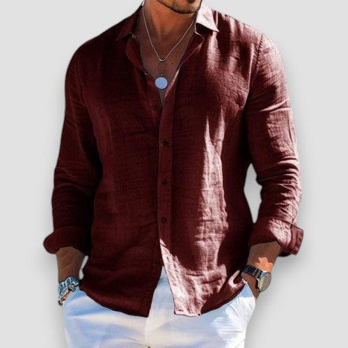 Chemise homme légère en coton-polyester pour l’été