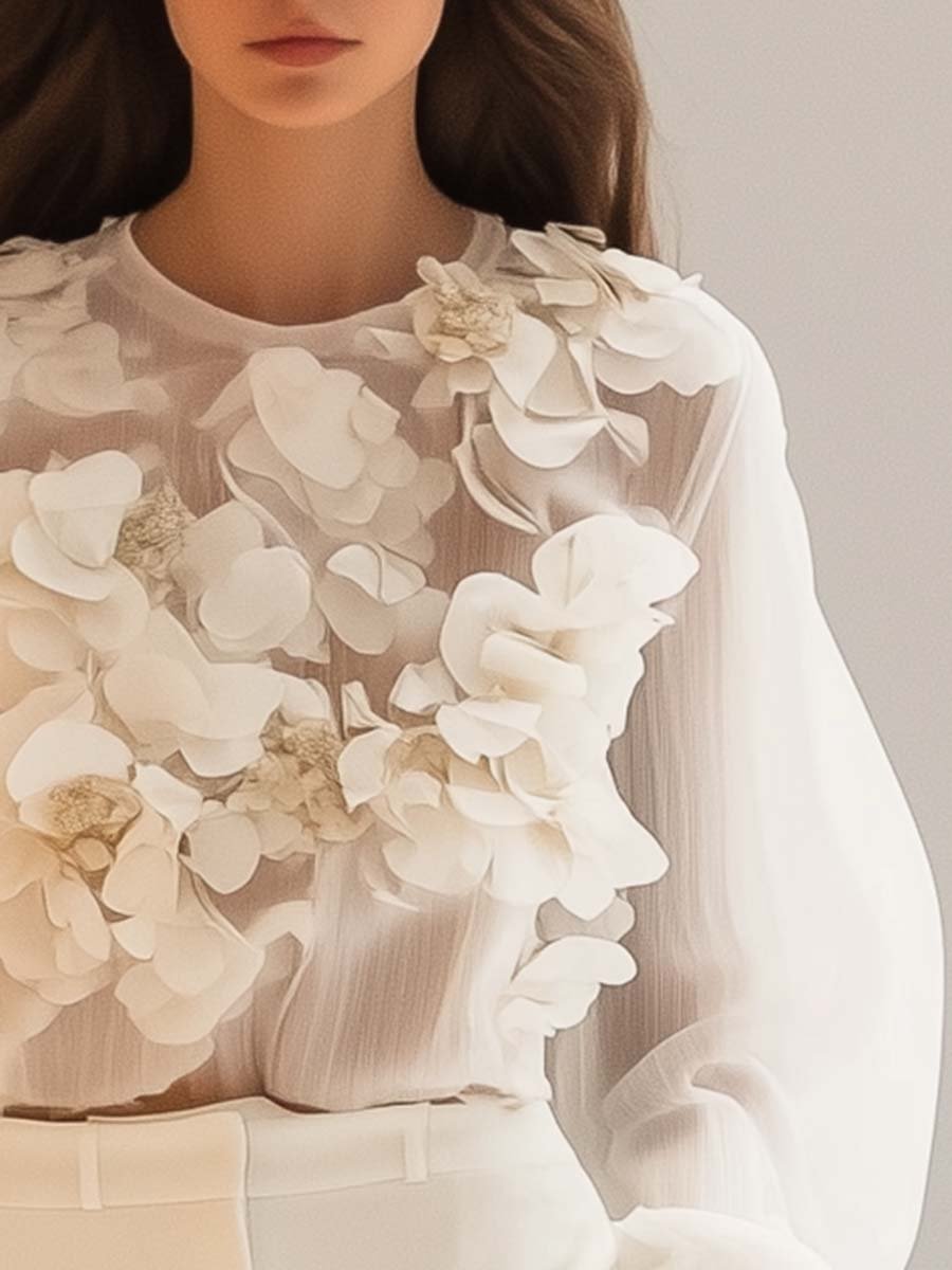 Top Femme à Fleurs au Style Léger et Élégant