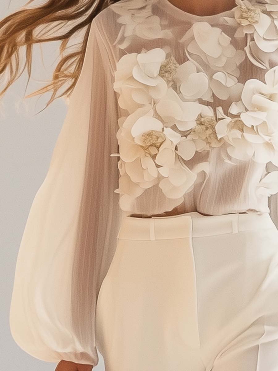 Top Femme à Fleurs au Style Léger et Élégant