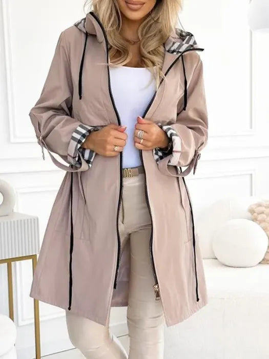 Manteau imperméable coupe-vent femme – Capuche intégrée