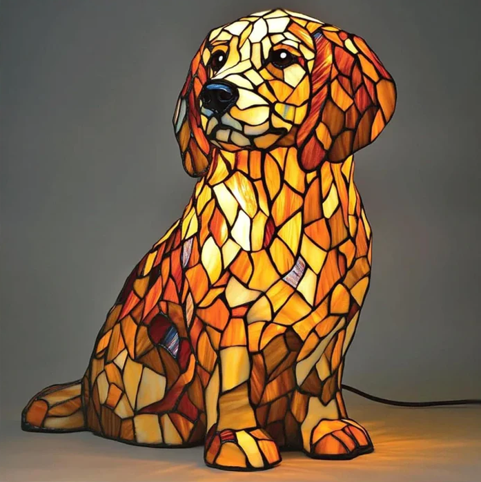 Lumière Spirituelle Golden Retriever – lampe décorative design – 17,5 × 17 cm