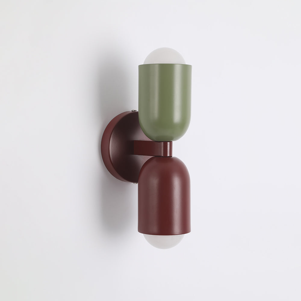Applique Murale Colorée à Double Tête – Design Moderne