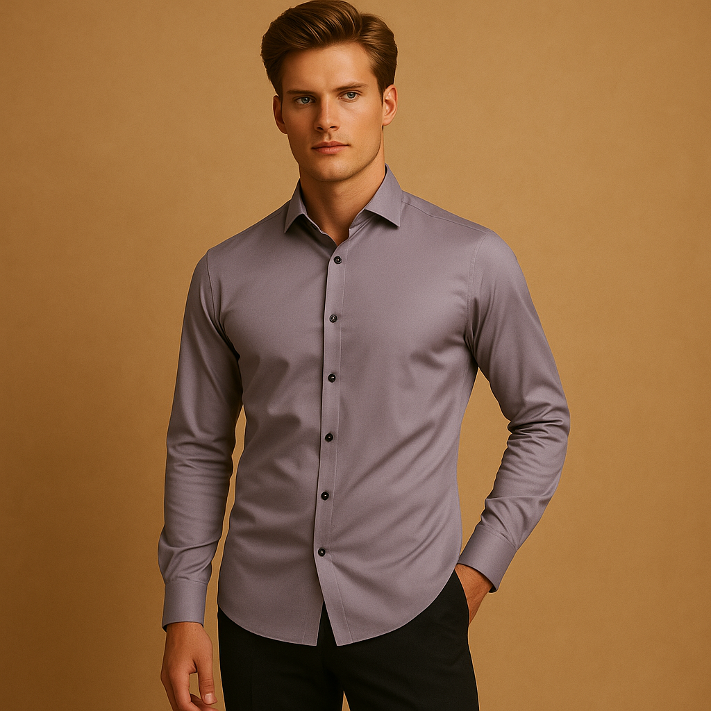 Chemise stretch pour homme – Coupe slim, élégance moderne et confort optimal