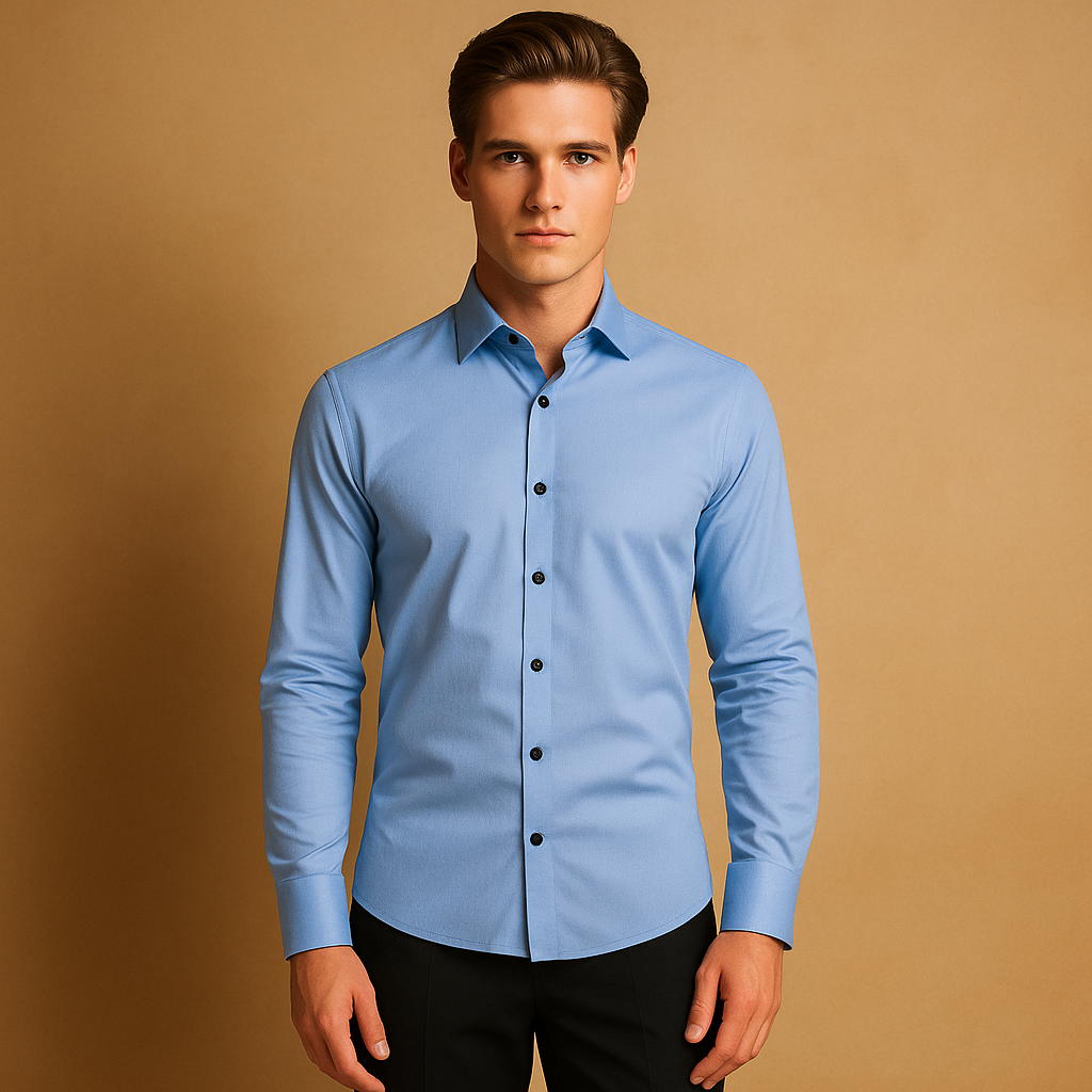Chemise stretch pour homme – Coupe slim, élégance moderne et confort optimal