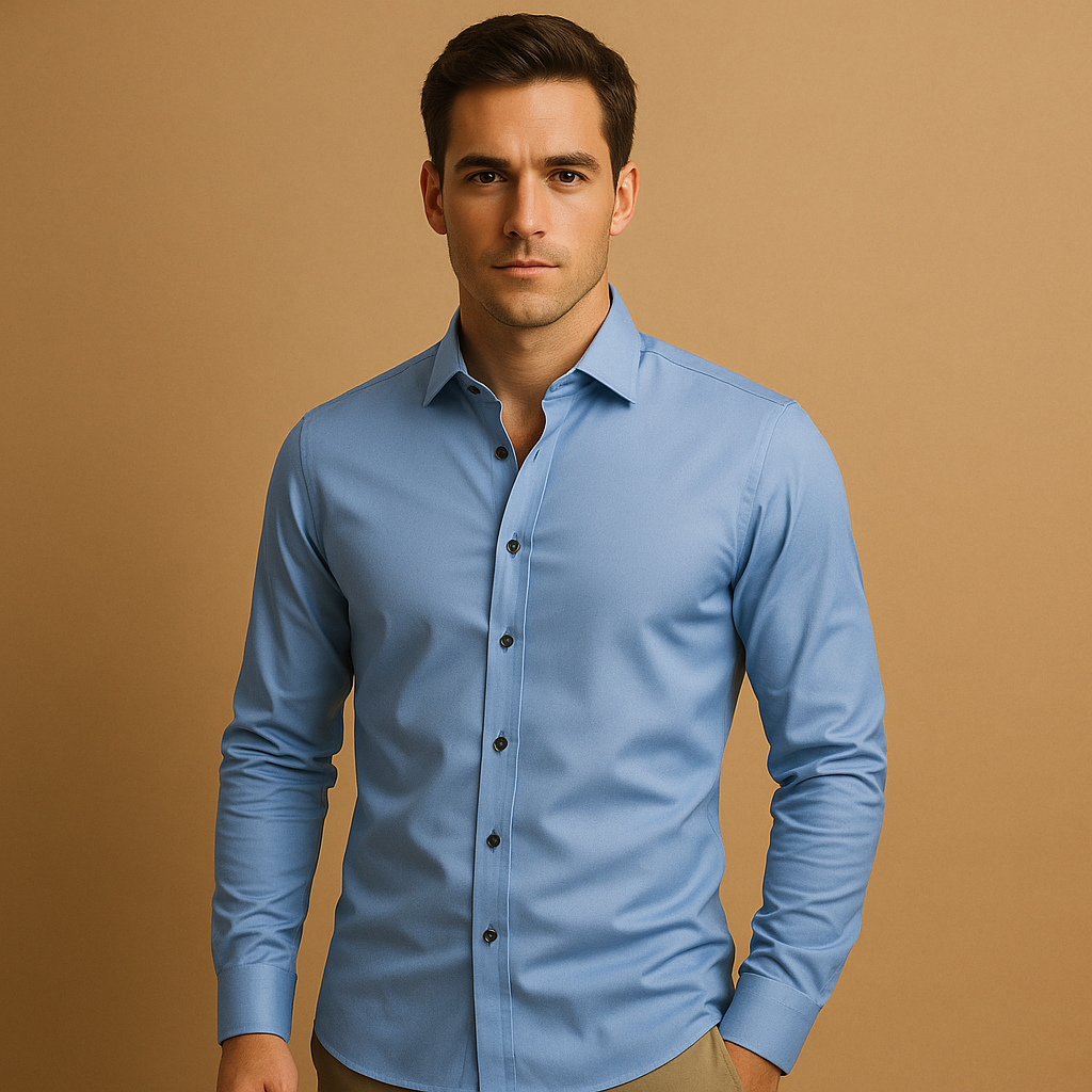 Chemise stretch pour homme – Coupe slim, élégance moderne et confort optimal