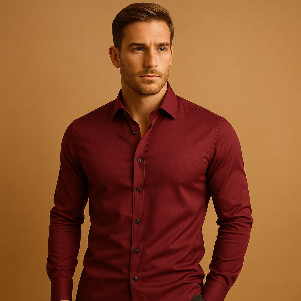 Chemise stretch pour homme – Coupe slim, élégance moderne et confort optimal