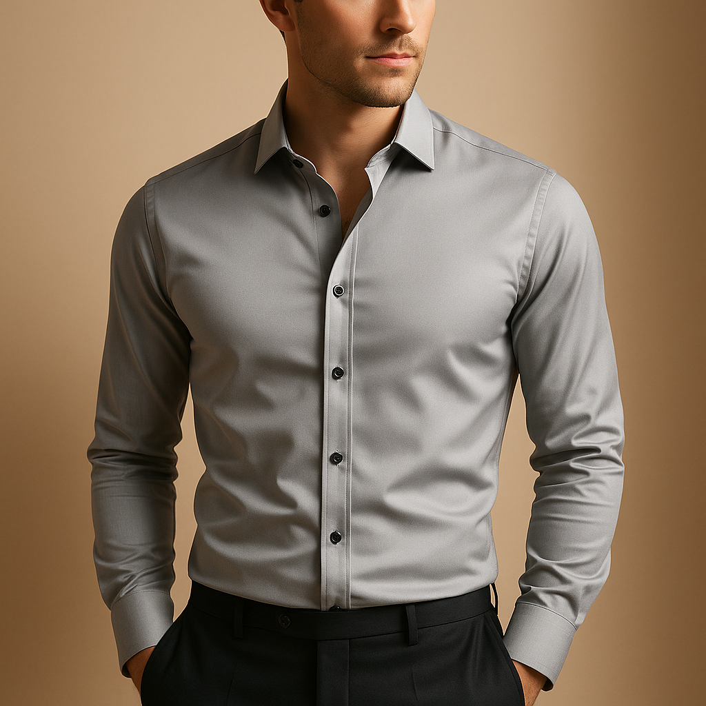 Chemise stretch pour homme – Coupe slim, élégance moderne et confort optimal