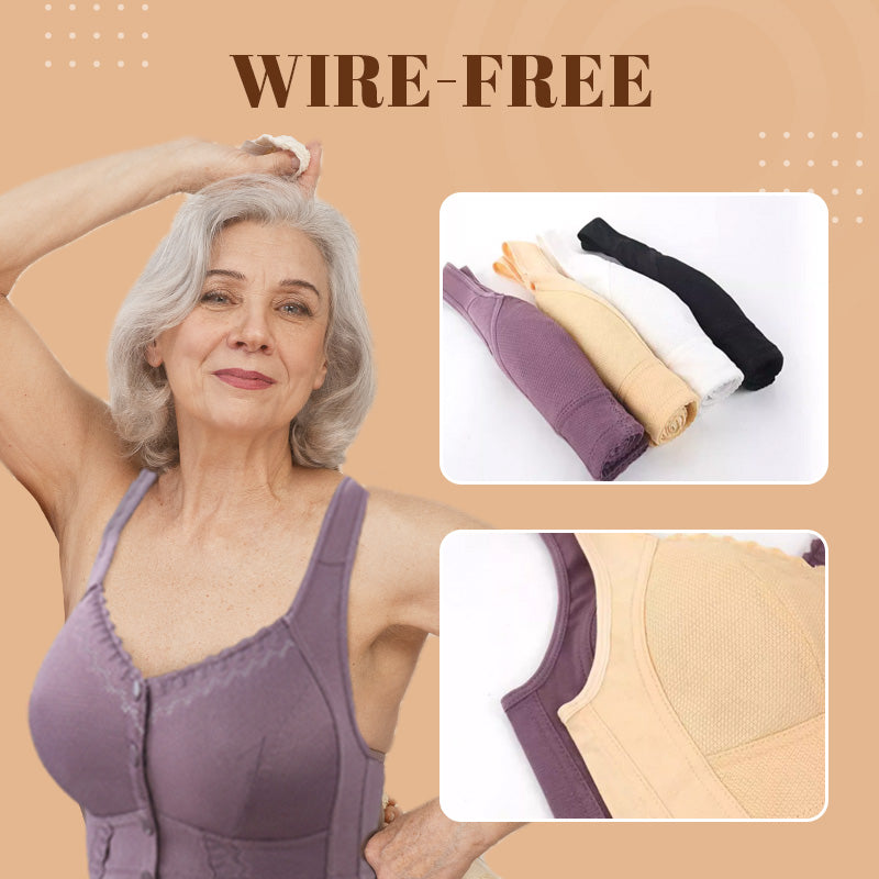 Soutien-gorge sans armature à fermeture frontale – Confort respirant et maintien