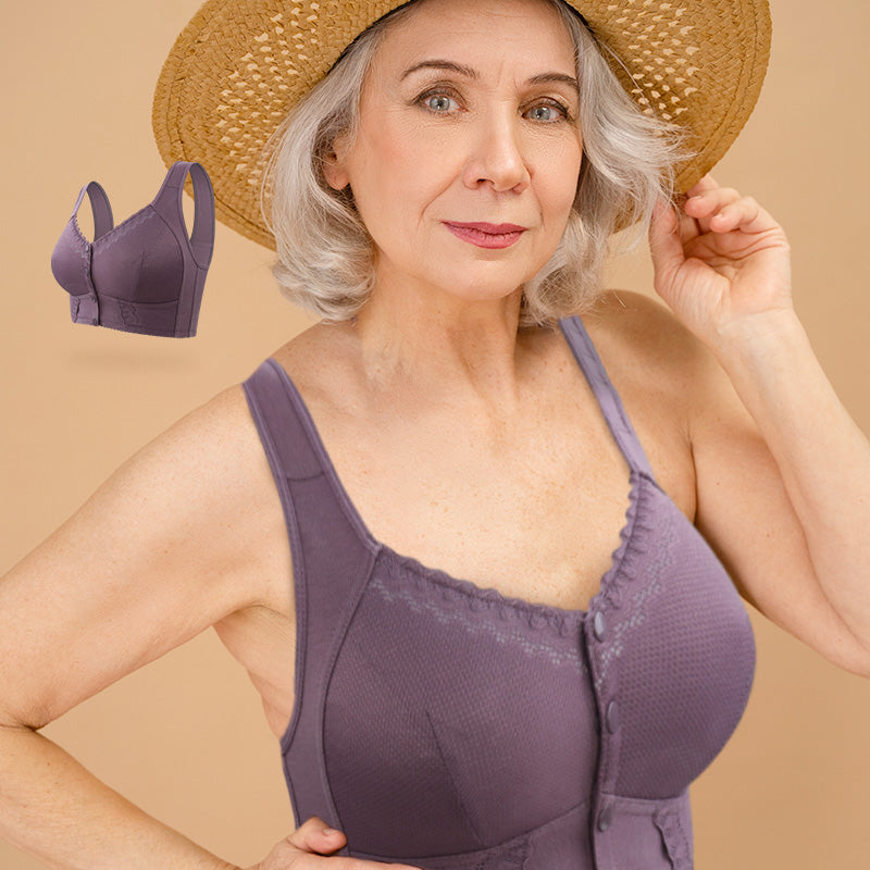 Soutien-gorge sans armature à fermeture frontale – Confort respirant et maintien