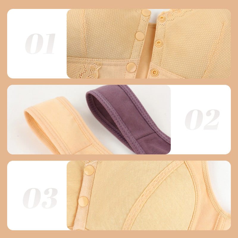 Soutien-gorge sans armature à fermeture frontale – Confort respirant et maintien