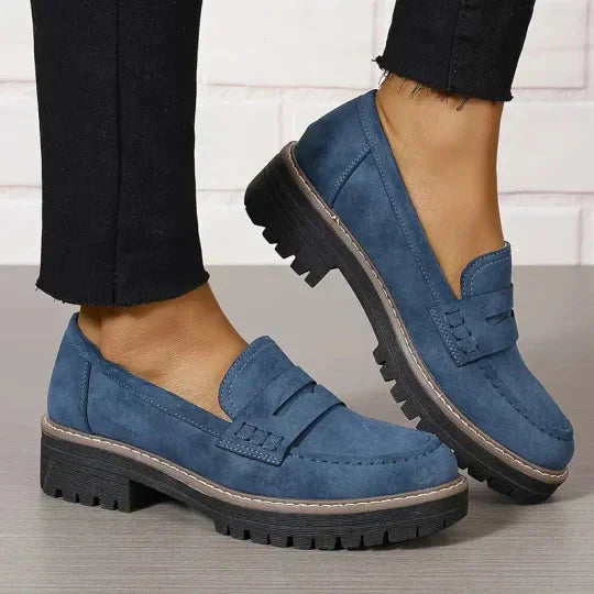 Mocassins Femme à Semelle Épaisse et Coupe Confortable pour Usage Quotidien