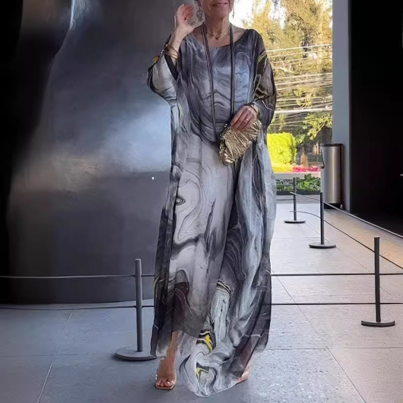 Robe Femme Longue Chiffon Fluide Ample Élégante Été Confort