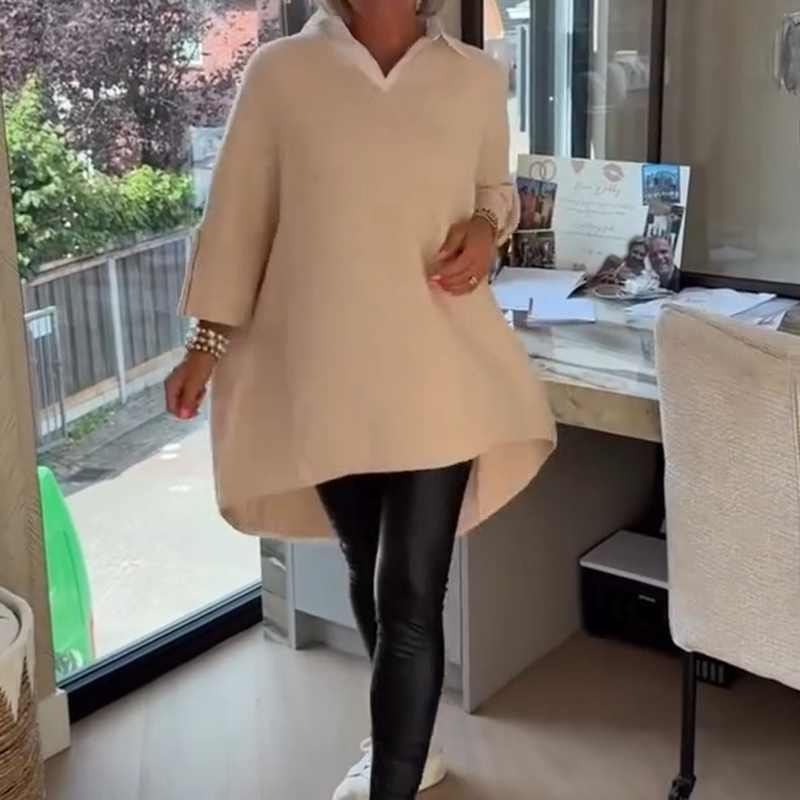 Haut femme ample col chemise | Élégant & confortable