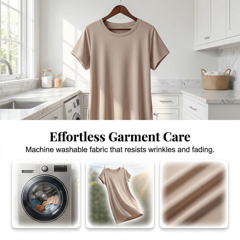 Robe t-shirt femme midi ample avec poches pratiques